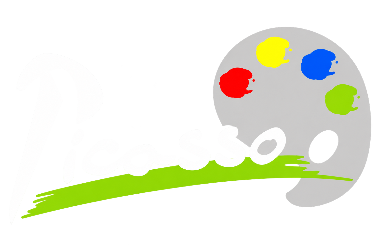 Picasso Color Logo in Weiß